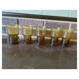 Vintage amber glasses