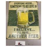 Beer Metal Sign