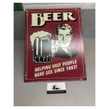 Metal 12x16 Beer sign