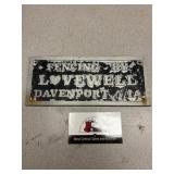 Love well Aluminum Sign