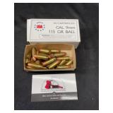 Partial box of call 9 MM