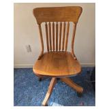 Wooden Rolling Desk Chair