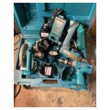 Makita battery tools/ saw, drill, batteries and