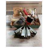 Zip ties, saw horse, misc hardware