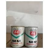Vintage Phillips 66 oil cans
