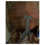 Table with metal pedestal