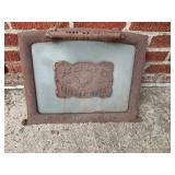 Cast iron and glass stove door