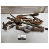 Antique hand tools, drills
