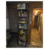 Shelf of wood Stains and Misc Chemicals