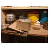 Enamel, pans, coolers