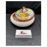 Painted bowl/ lid