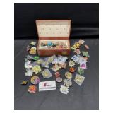 Approximately 55 plus baseball pins