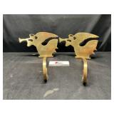 Brass Mom and Dad Stocking Holders