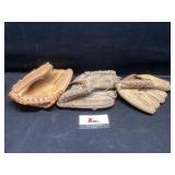 Vintage baseball gloves