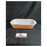 Fire King Peach Luster Bread Pan