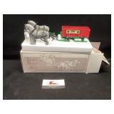 Die cast Draft Horses with sled