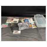 Barrettes, earrings , thimbles, misc