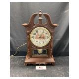 Plastic mantle clock