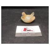 Amber white swirl nesting hen