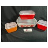 Pyrex Friendship Birdie Refrigerator Dish Set w/