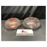 Pink Depression Glass Candle Holders