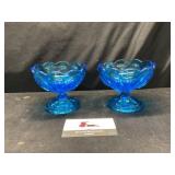 Cobalt Blue Glass Candy Dishes