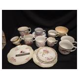 Vintage Hand Painted Dishes some with Chips