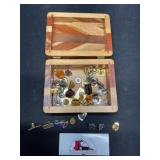 Wood box with misc pins