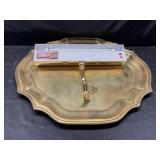 Brass tray and light