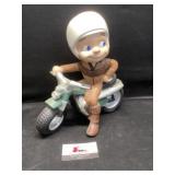 Vintage ceramic motorcyclist