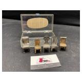 Miniature collector, chairs, and cigar box