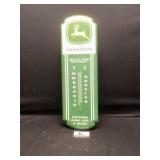 John Deere metal thermometer