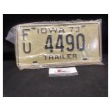 FU trailer license plate
