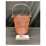 Pink Depression Glass Ice Bucket