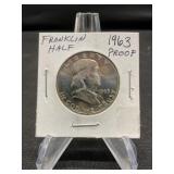 1963 Proof Franklin Half Dollar