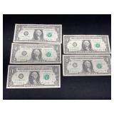 5Bills Serial Numbers Without Repeating Numbers