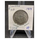 1954 Canada Half Dollar