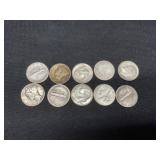 10 Silver Dimes