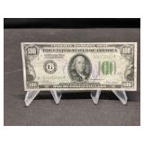1928-A $100 Bill  Redeemable in Gold Dark Green
