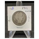 1911 Barber Half Dollar