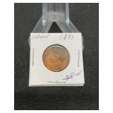 1891 Indian Head Penny