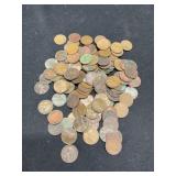Jar of 120 Old Wheat Pennies