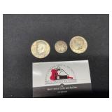 Two 40% Clad Halves Plus Buffalo Nickels