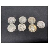 7 - 1930s Silver Quarters