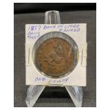 1857 Bank of Upper Canada Bank Token