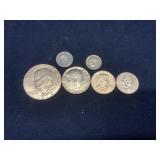 6 Gold Colored Coins