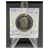1981-S Susan B Anthony Dollar