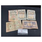 6 Russian Obsolete Bank Notes