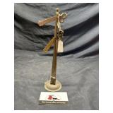 Vintage metal rail road crossing arms