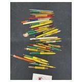 Vintage advertising bullet pencils and pens